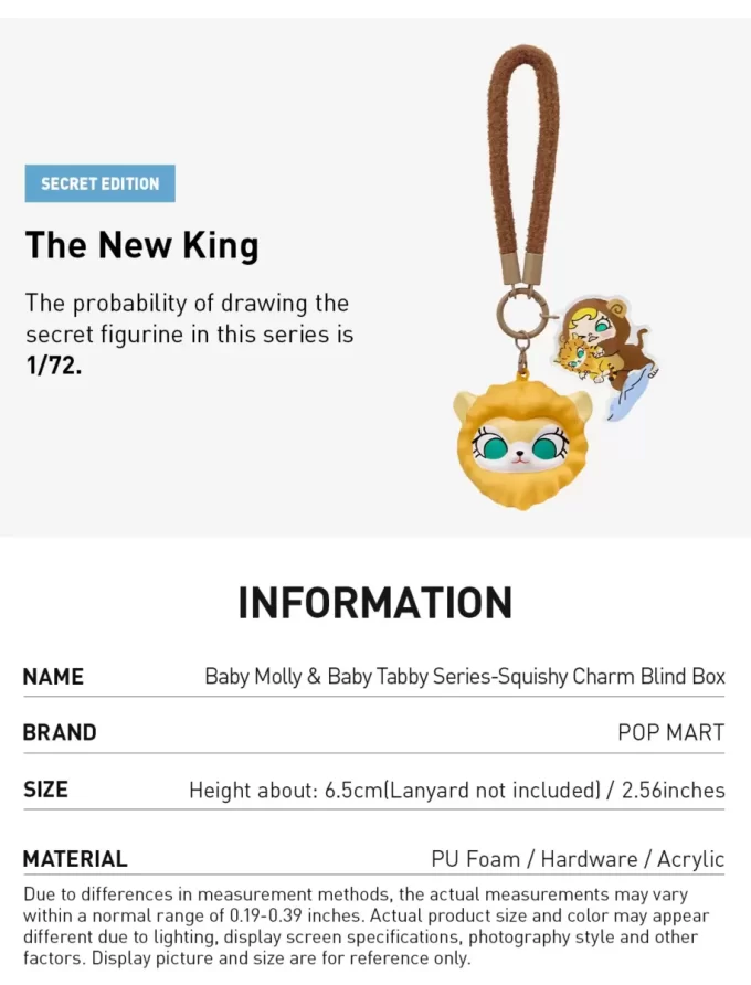 Baby Molly & Baby Tabby Series-Pinch Pendant Blind Box Baby Molly & Baby Tabby Series-Pinch Pendant Blind Box