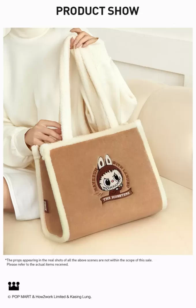 Classic Bag Series- LABUBU Plush Tote Bag (Brown)