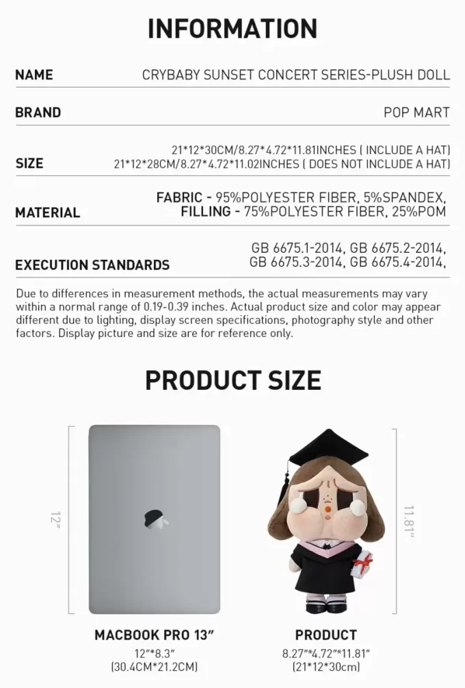 CRYBABY Sunset Concert Series-Plush Doll CRYBABY Sunset Concert Series-Plush Doll