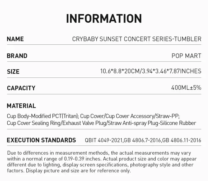 CRYBABY Sunset Concert Series-Tumbler CRYBABY Sunset Concert Series-Tumbler