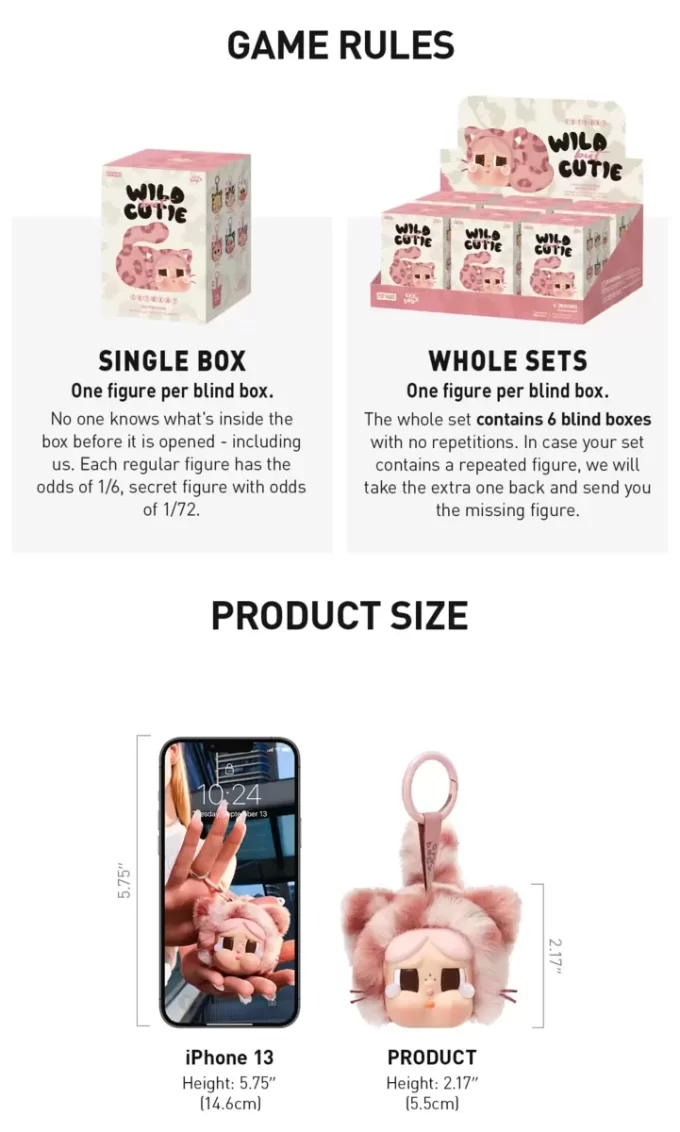 CRYBABY Wild But Cutie Series – Vinyl Plush Pendant Blind Box CRYBABY Wild But Cutie Series – Vinyl Plush Pendant Blind Box