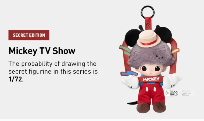 DIMOO WORLD × DISNEY Series-Vinyl Plush Keychain Blind Box DIMOO WORLD × DISNEY Series-Vinyl Plush Keychain Blind Box