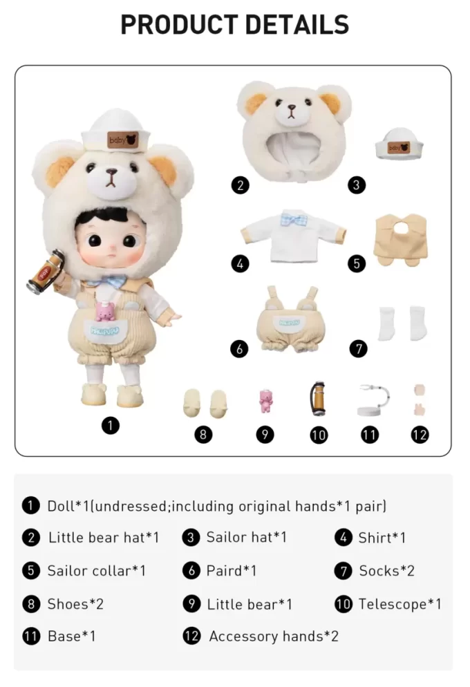 HACIPUPU Captain Bear Action Figure