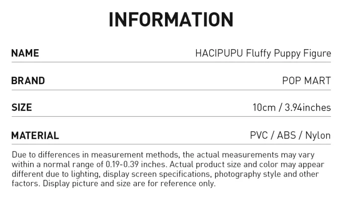 HACIPUPU Fluffy Puppy Figure