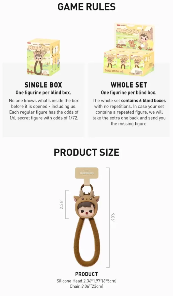 HACIPUPU Snuggle With You Series-Phone Lanyard Blind Box HACIPUPU Snuggle With You Series-Phone Lanyard Blind Box