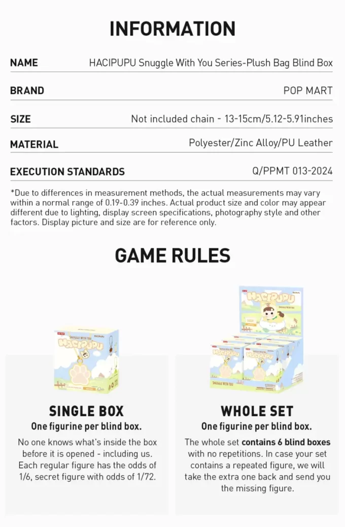 HACIPUPU Snuggle With You Series-Plush Bag Blind Box HACIPUPU Snuggle With You Series-Plush Bag Blind Box