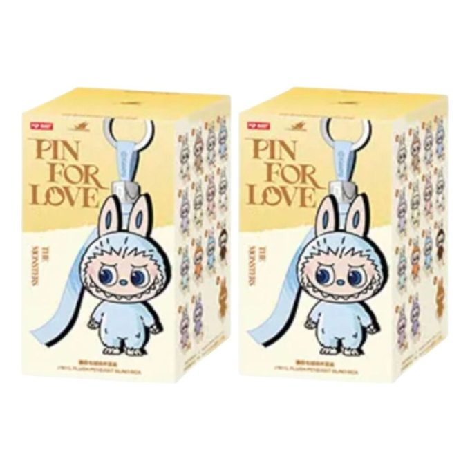 Labubu Pin for Love Plush Pendant Sealed Case (A-M) (2 Blind Boxes)
