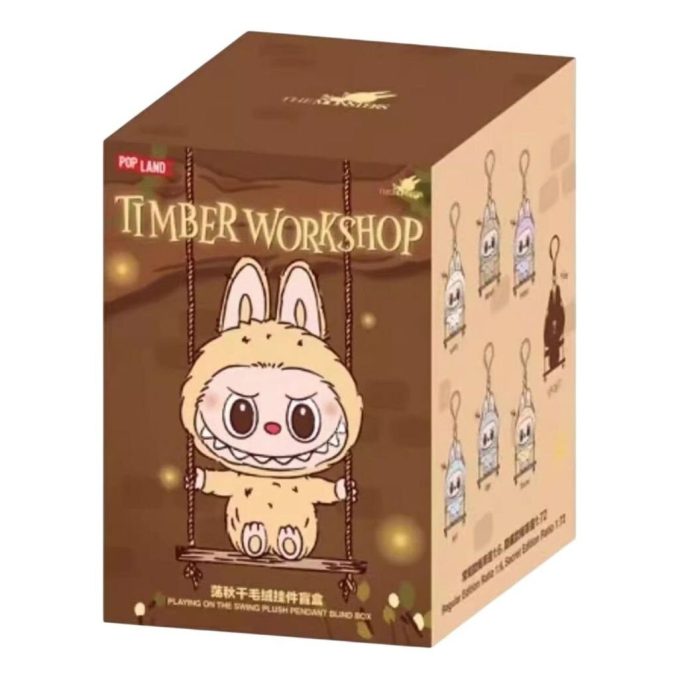 Labubu The Monsters Timber Workshop Playing on the Swing Pendant Pop Land Exclusive Sealed Case (1 Blind Box)
