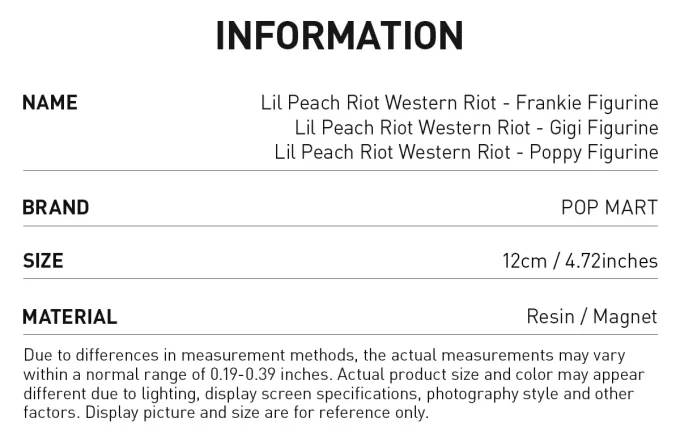 Lil Peach Riot Western Riot Figurines