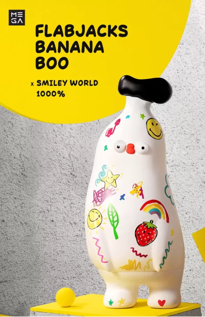 MEGA COLLECTION 1000% FLABJACKS Banana Boo × Smiley