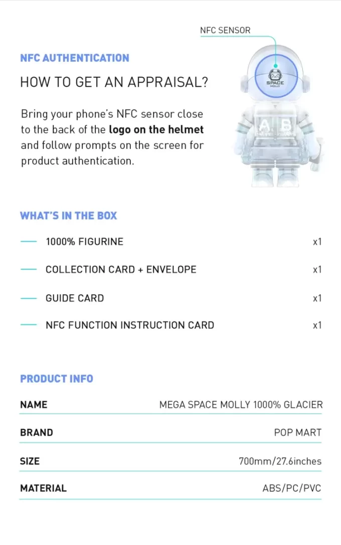 MEGA COLLECTION 1000% SPACE MOLLY Glacier