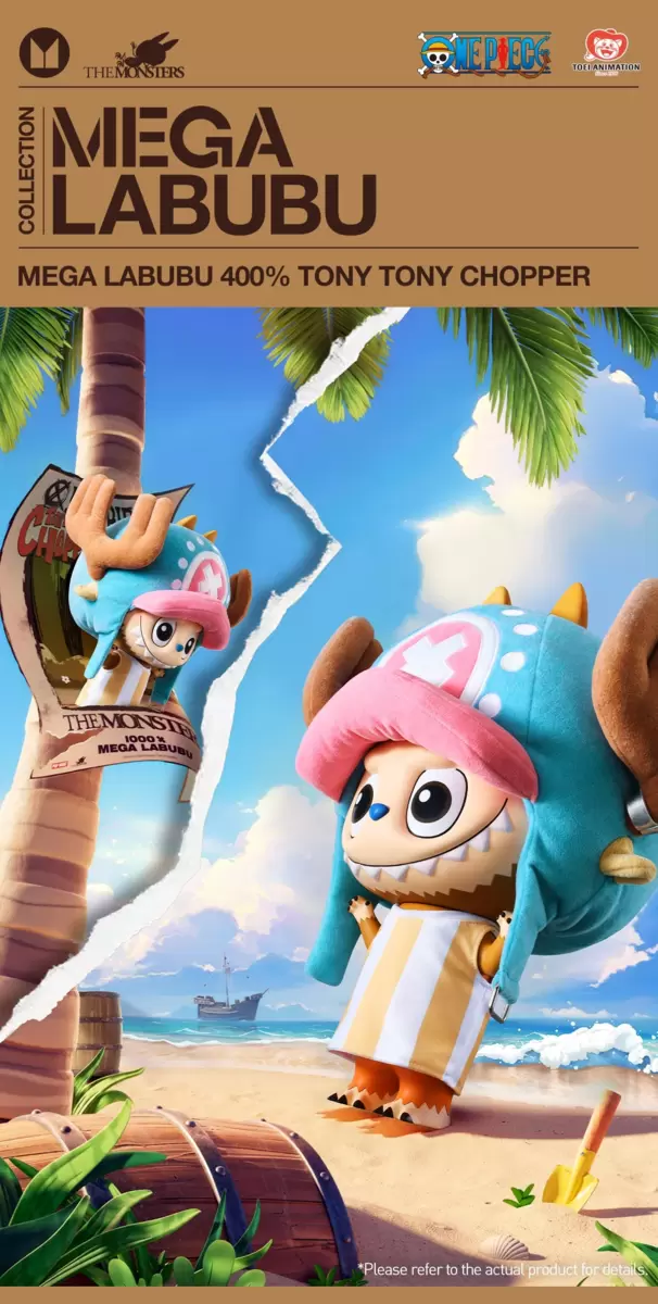 MEGA LABUBU 400% TONY TONY CHOPPER MEGA LABUBU 400% TONY TONY CHOPPER