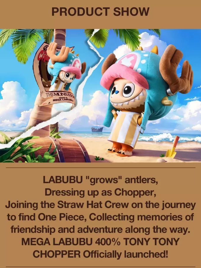 MEGA LABUBU 400% TONY TONY CHOPPER MEGA LABUBU 400% TONY TONY CHOPPER