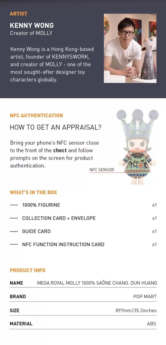 MEGA ROYAL MOLLY 1000% Shana Chang. Dun Huang MEGA ROYAL MOLLY 1000% Shana Chang. Dun Huang