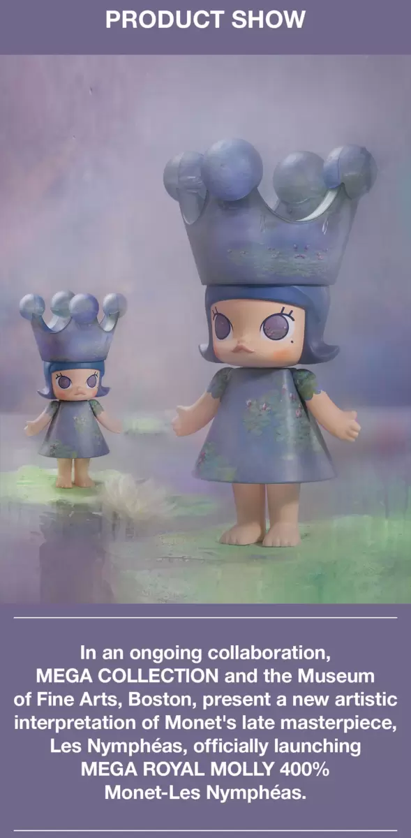 MEGA ROYAL MOLLY 400% Monet-Les Nymphéas MEGA ROYAL MOLLY 400% Monet-Les Nymphéas