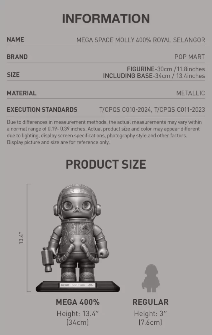 MEGA SPACE MOLLY 400% Royal Selangor