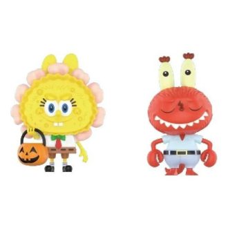 Pop Mart x Spongebob The Monsters Labubu “Jack O Lantern and Mr. Krabs x Zimomo”