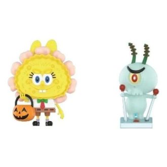 Pop Mart x Spongebob The Monsters Labubu “Jack O Lantern and Plankton x Tycoco”