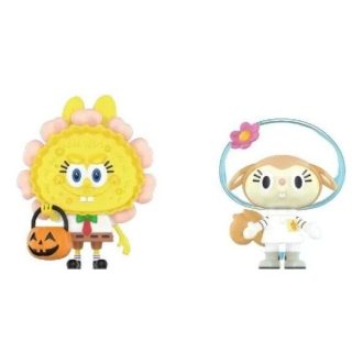 Pop Mart x Spongebob The Monsters Labubu “Jack O Lantern and Sandy Cheeks x Pato”
