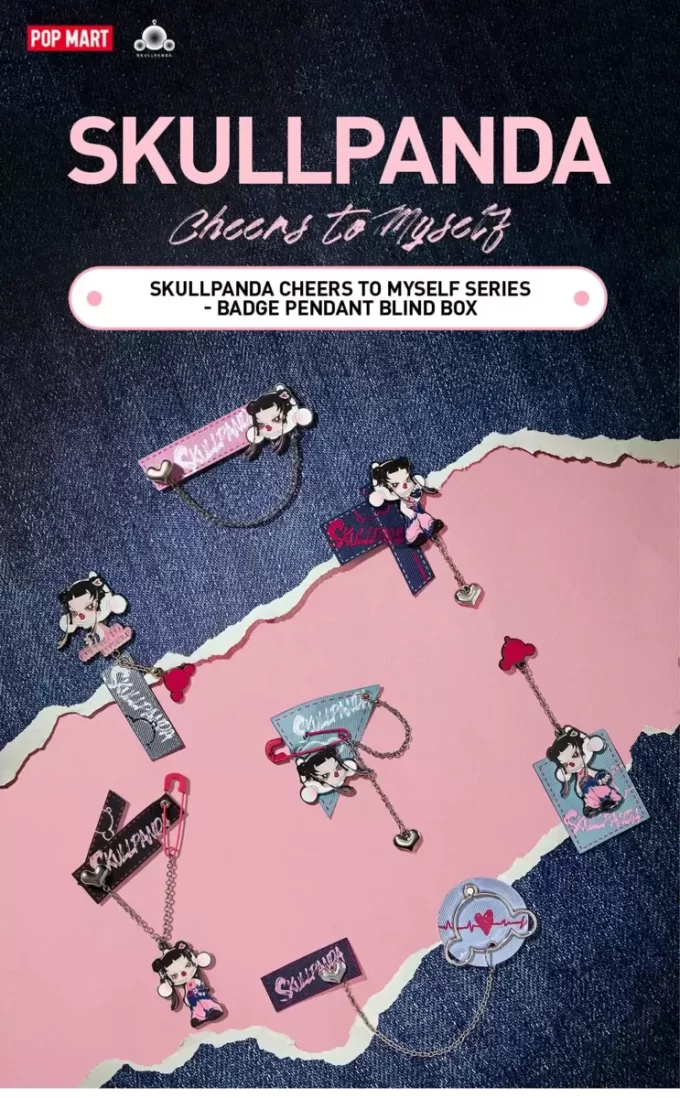 SKULLPANDA CHEERS TO MYSELF SERIES-Badge Pendant Blind Box SKULLPANDA CHEERS TO MYSELF SERIES-Badge Pendant Blind Box