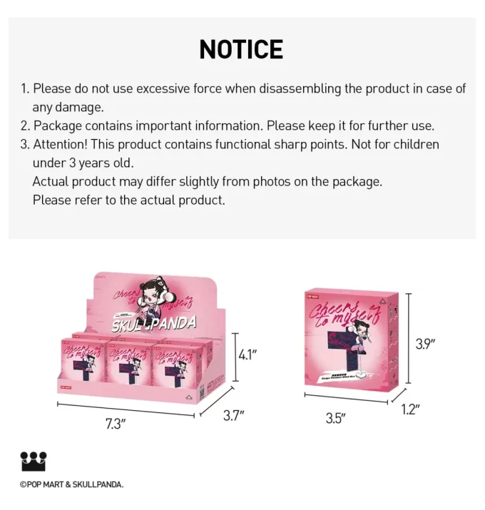 SKULLPANDA CHEERS TO MYSELF SERIES-Badge Pendant Blind Box SKULLPANDA CHEERS TO MYSELF SERIES-Badge Pendant Blind Box