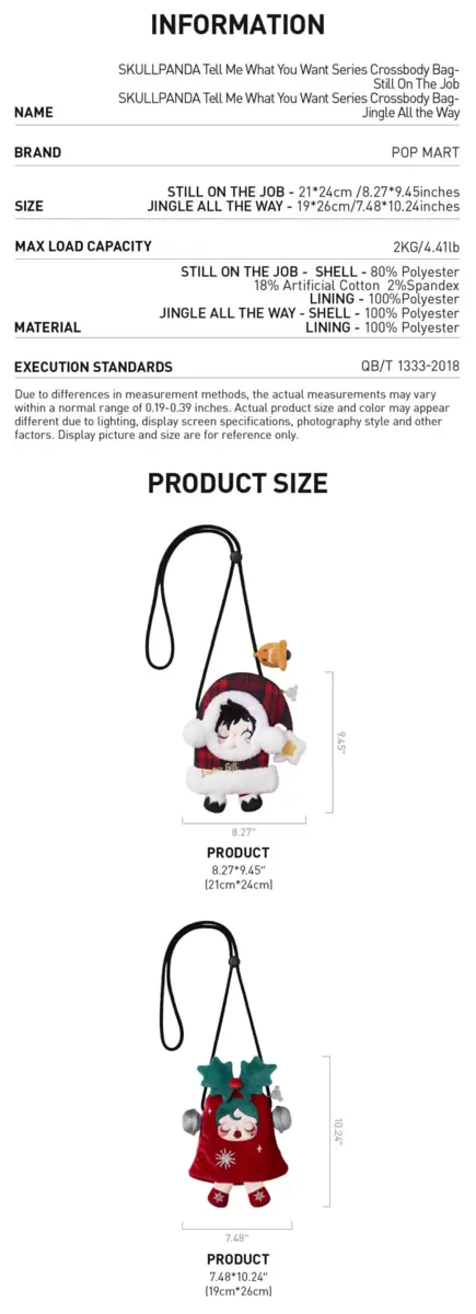 SKULLPANDA Tell Me What You Want Series Crossbody Bag SKULLPANDA Tell Me What You Want Series Crossbody Bag