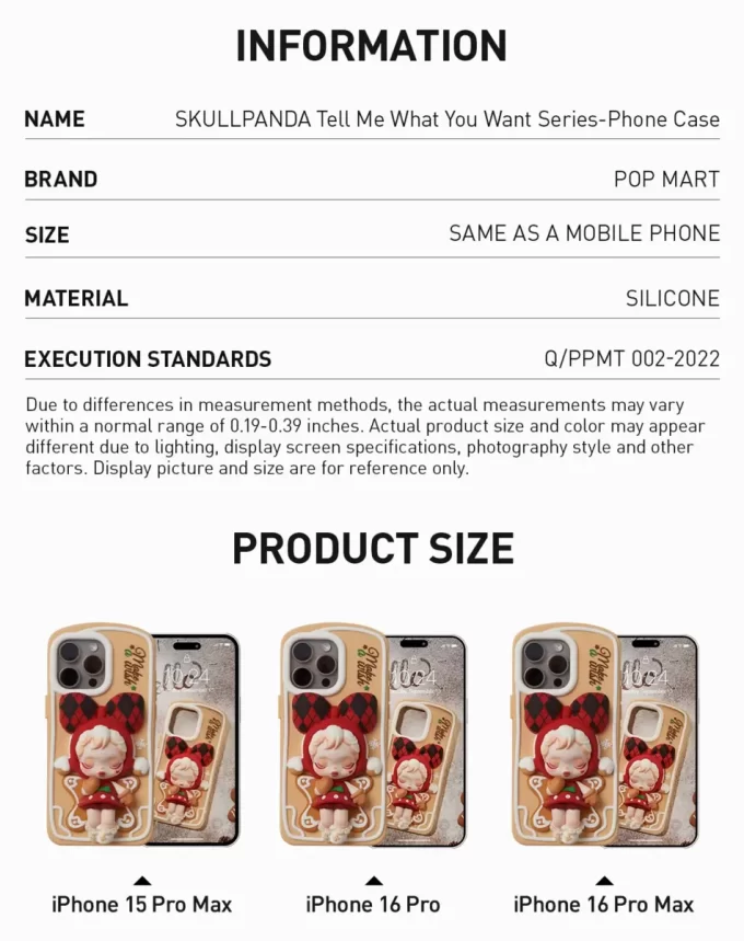 SKULLPANDA Tell Me What You Want Series-Phone Case