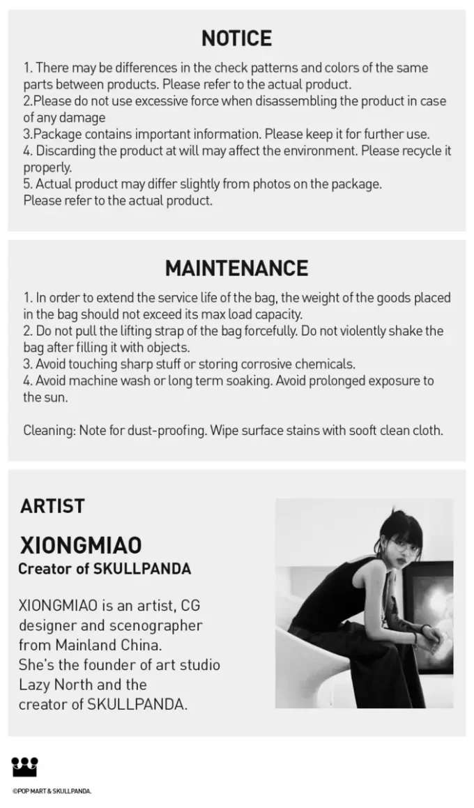 SKULLPANDA Tell Me What You Want Series Shoulder Bag