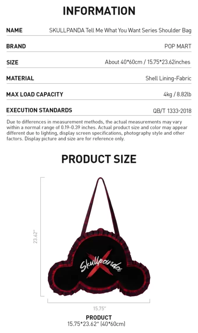 SKULLPANDA Tell Me What You Want Series Shoulder Bag