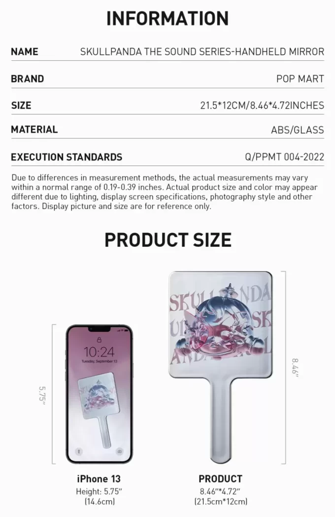 SKULLPANDA The Sound Series-Handheld Mirror