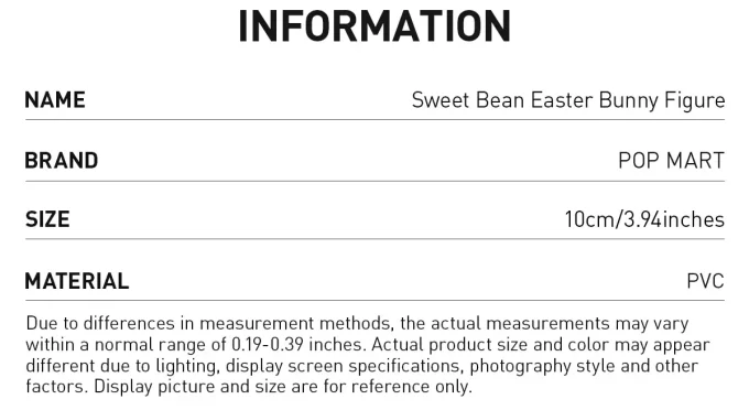 Sweet Bean Easter Bunny Figure