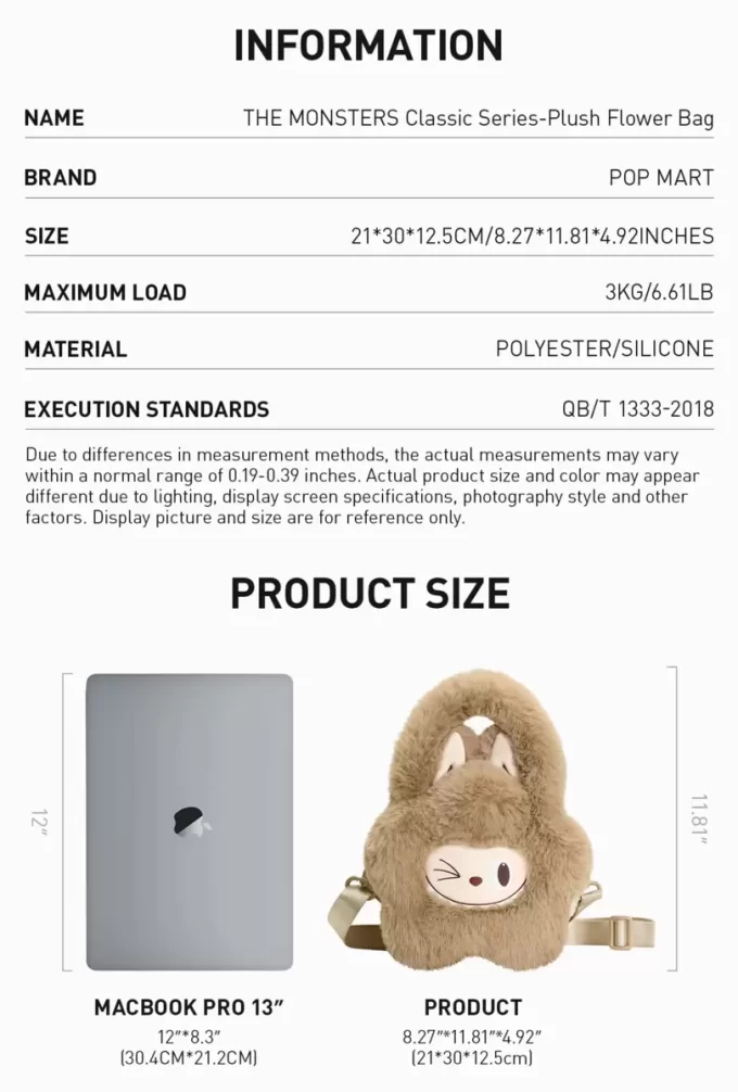 THE MONSTERS Classic Series-Plush Flower Bag