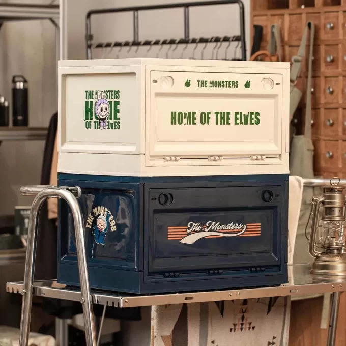 THE MONSTERS Home Of The Elves Series-Storage Box(White & Green & Blue)