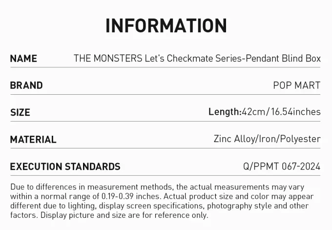THE MONSTERS Let’s Checkmate Series-Pendant Blind Box