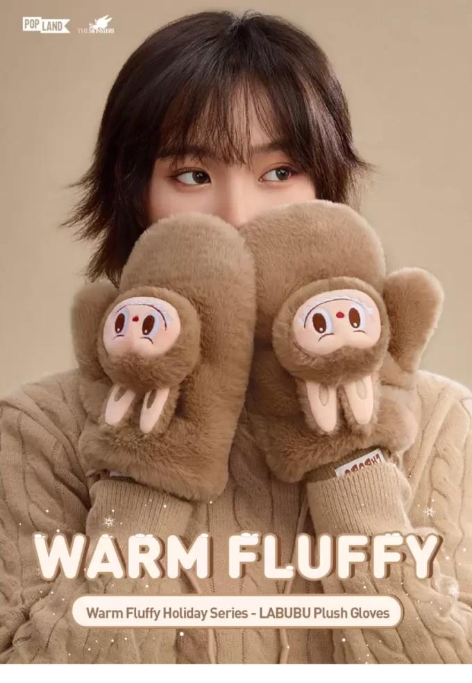 Warm Fluffy Holiday Series- LABUBU Plush Gloves
