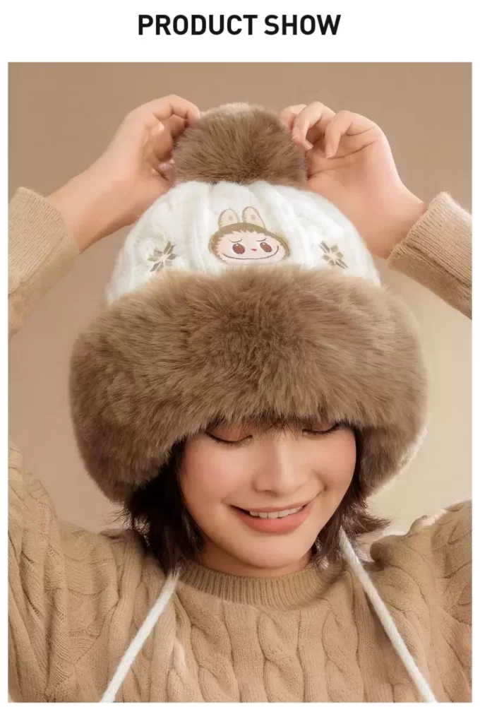 Warm Fluffy Holiday Series- LABUBU Plush Hat