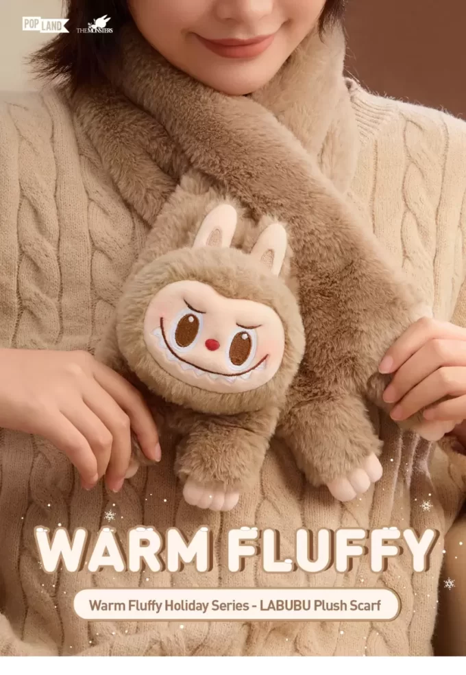 Warm Fluffy Holiday Series- LABUBU Plush Scarf