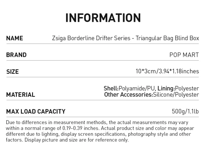 Zsiga Borderline Drifter Series-Triangular Bag Blind Box